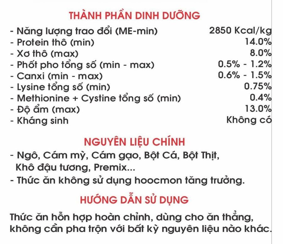 Maket bao bì CareMax C666 — Thức ăn hỗn hợp cho lợn thịt từ 35Kg đến xuất bán