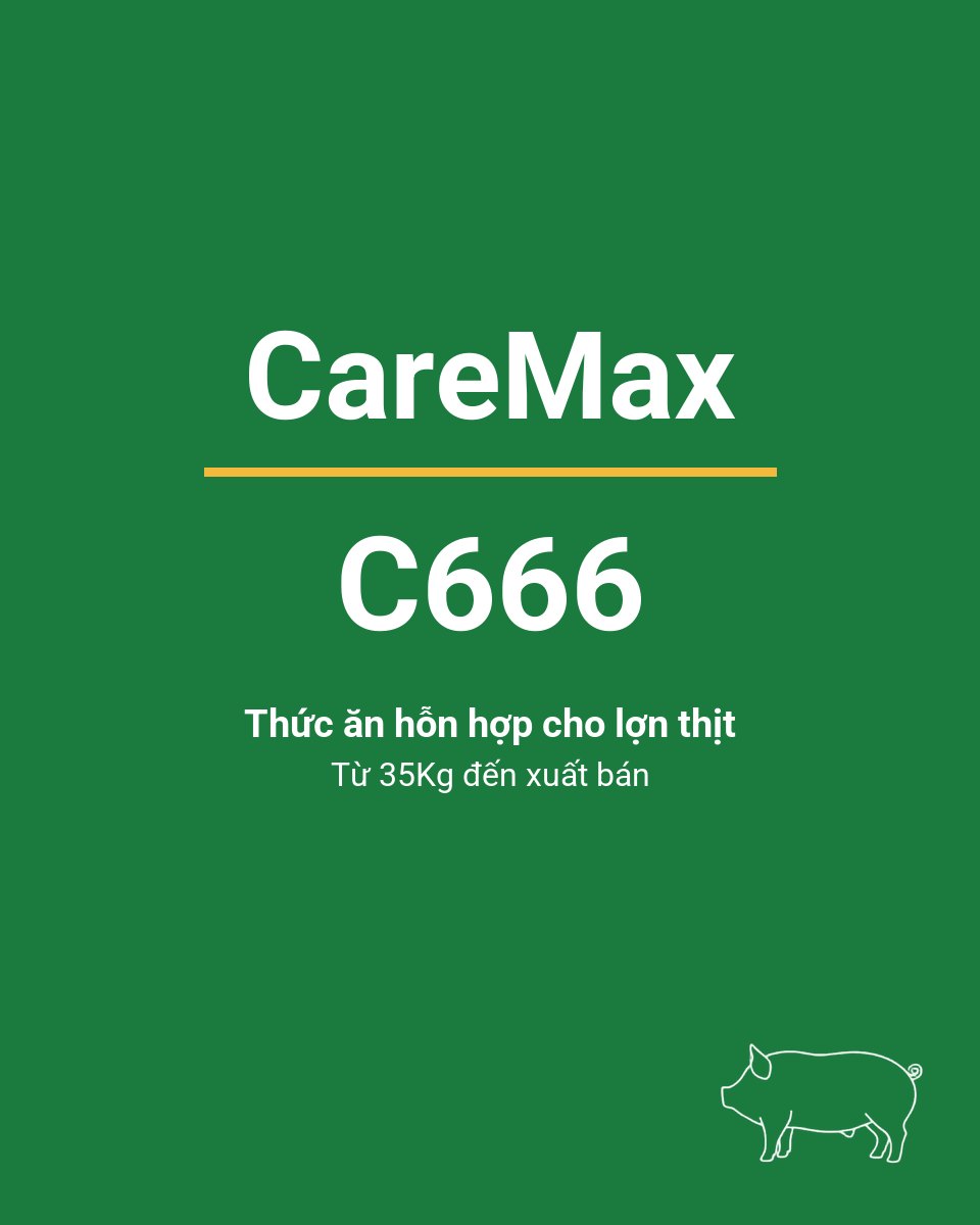 Bao thức ăn chăn nuôi CareMax C666 — Thức ăn hỗn hợp cho lợn thịt từ 35Kg đến xuất bán