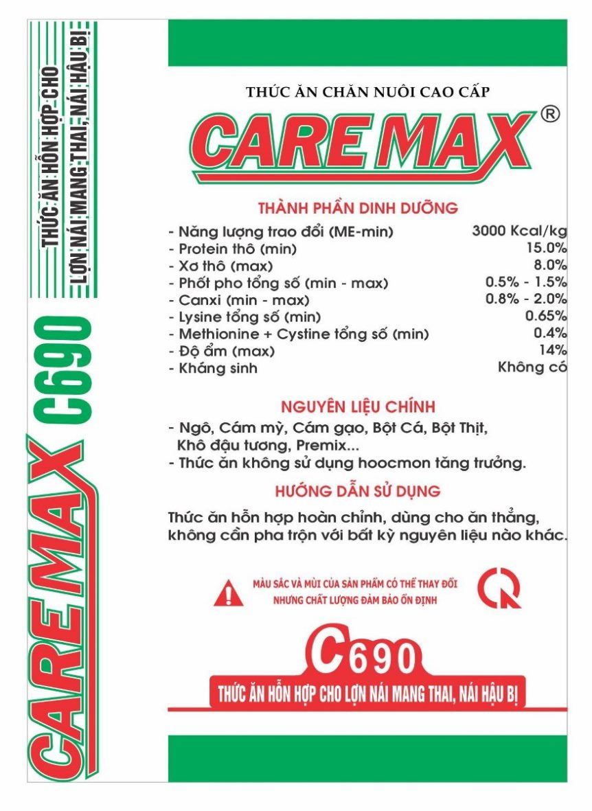 Maket bao bì CareMax C690 — Thức ăn hỗn hợp cho lợn nái mang thai, nái hậu bị