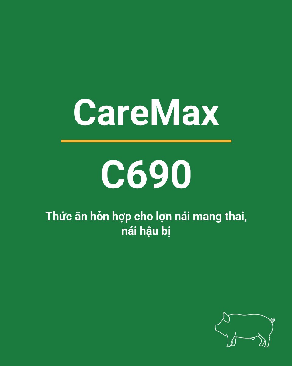 Bao thức ăn chăn nuôi CareMax C690 — Thức ăn hỗn hợp cho lợn nái mang thai, nái hậu bị