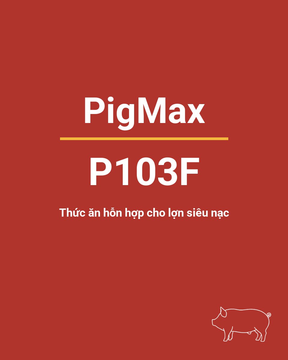 Bao thức ăn chăn nuôi PigMax P103F — Thức ăn hỗn hợp cho lợn siêu nạc