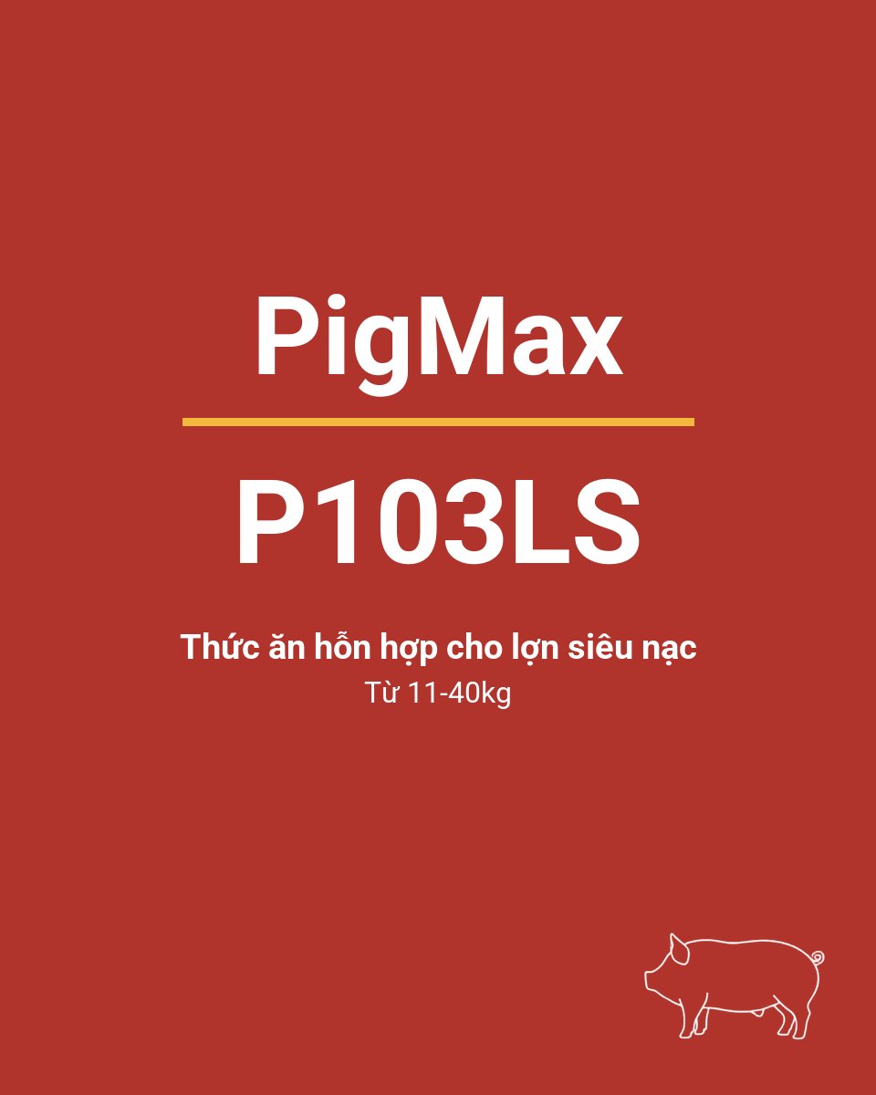 Bao thức ăn chăn nuôi PigMax P103LS — Thức ăn hỗn hợp cho lợn siêu nạc từ 11-40kg