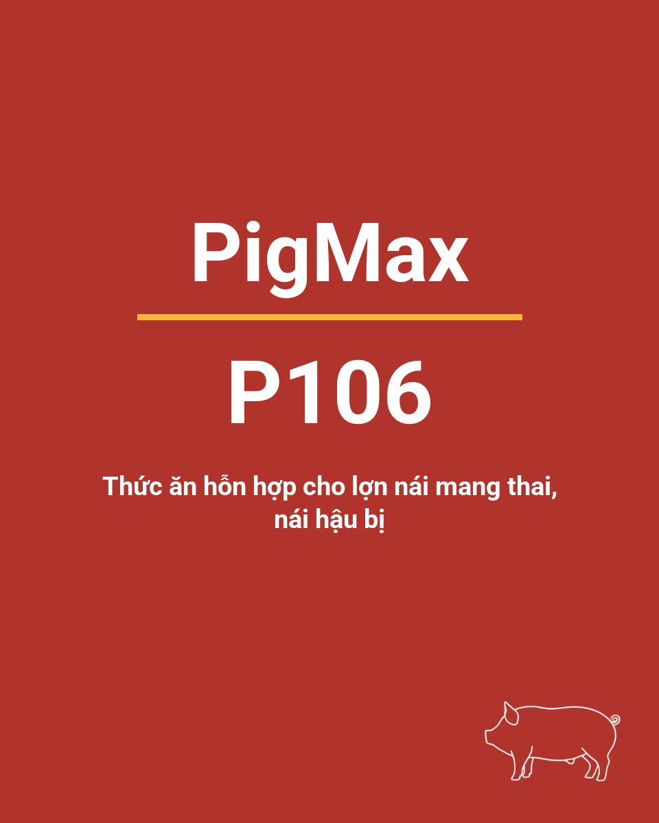 Bao thức ăn chăn nuôi PigMax P106 — Thức ăn hỗn hợp cho lợn nái mang thai, nái hậu bị