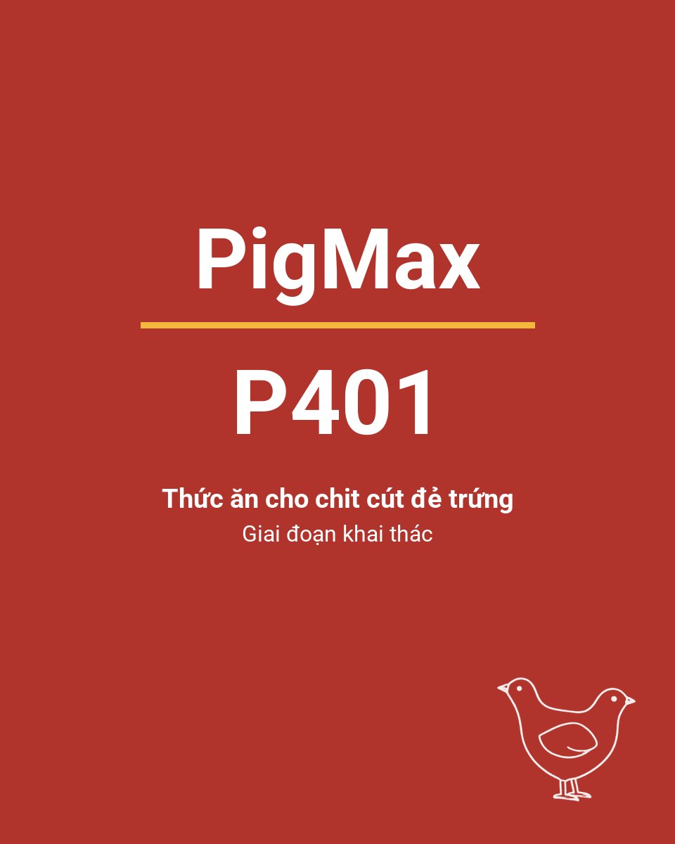 Bao thức ăn chăn nuôi PigMax P401 — Thức ăn cho chit cút đẻ trứng Giai đoạn khai thác