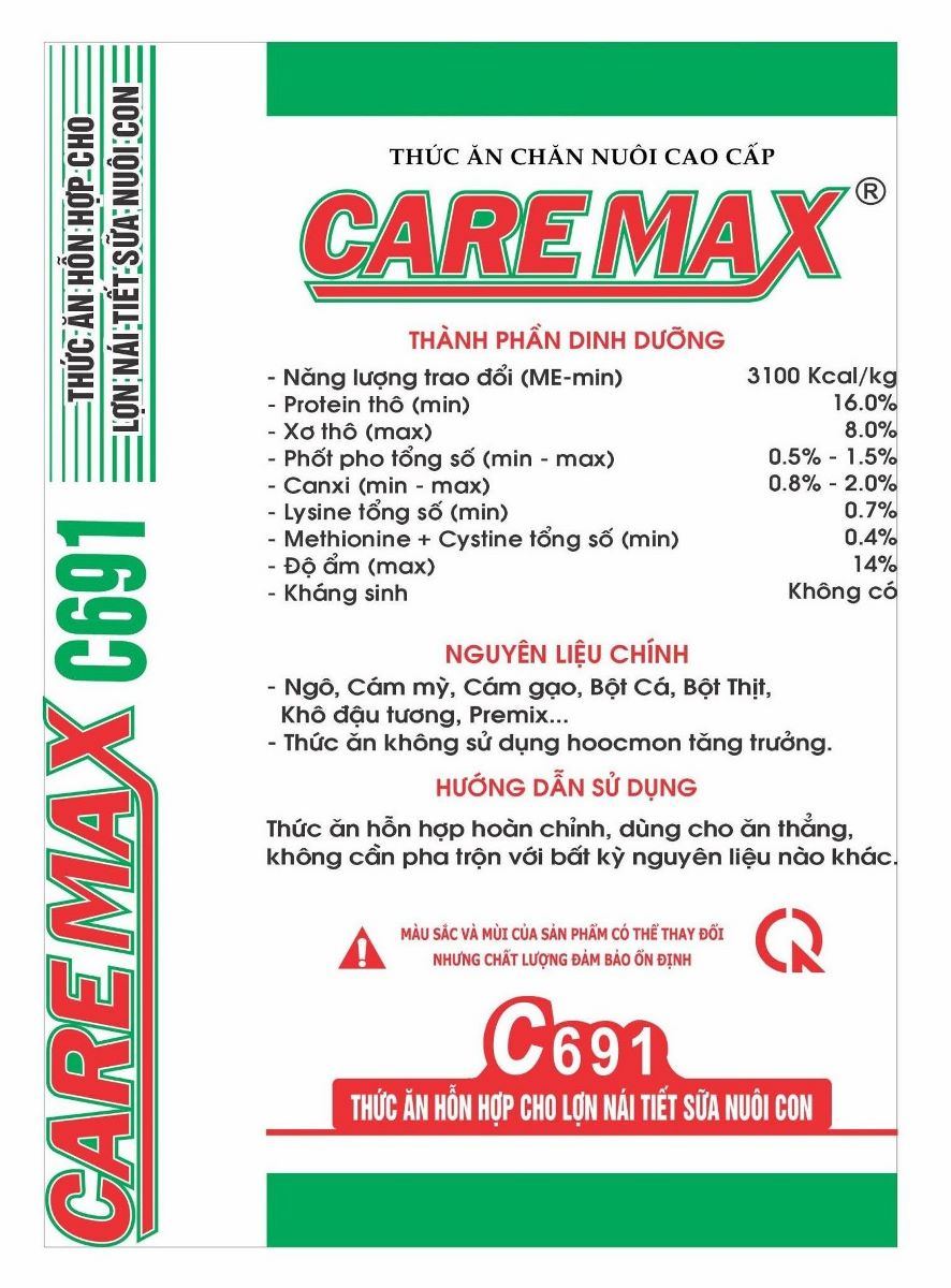 Maket bao bì CareMax C691 — Thức ăn hỗn hợp cho lợn nái tiết sữa nuôi con